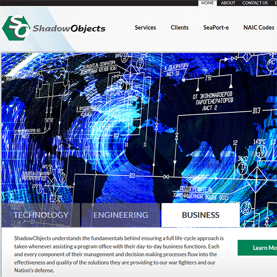 ShadowObjects website screenshot